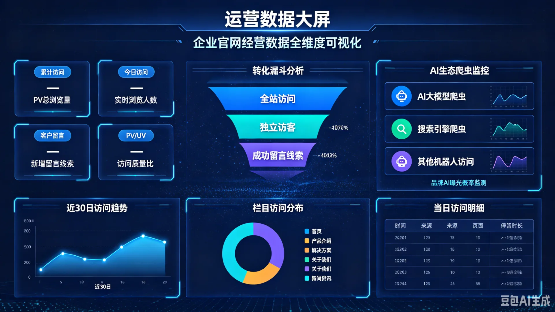兆伸教育给企业客户做数据大屏服务