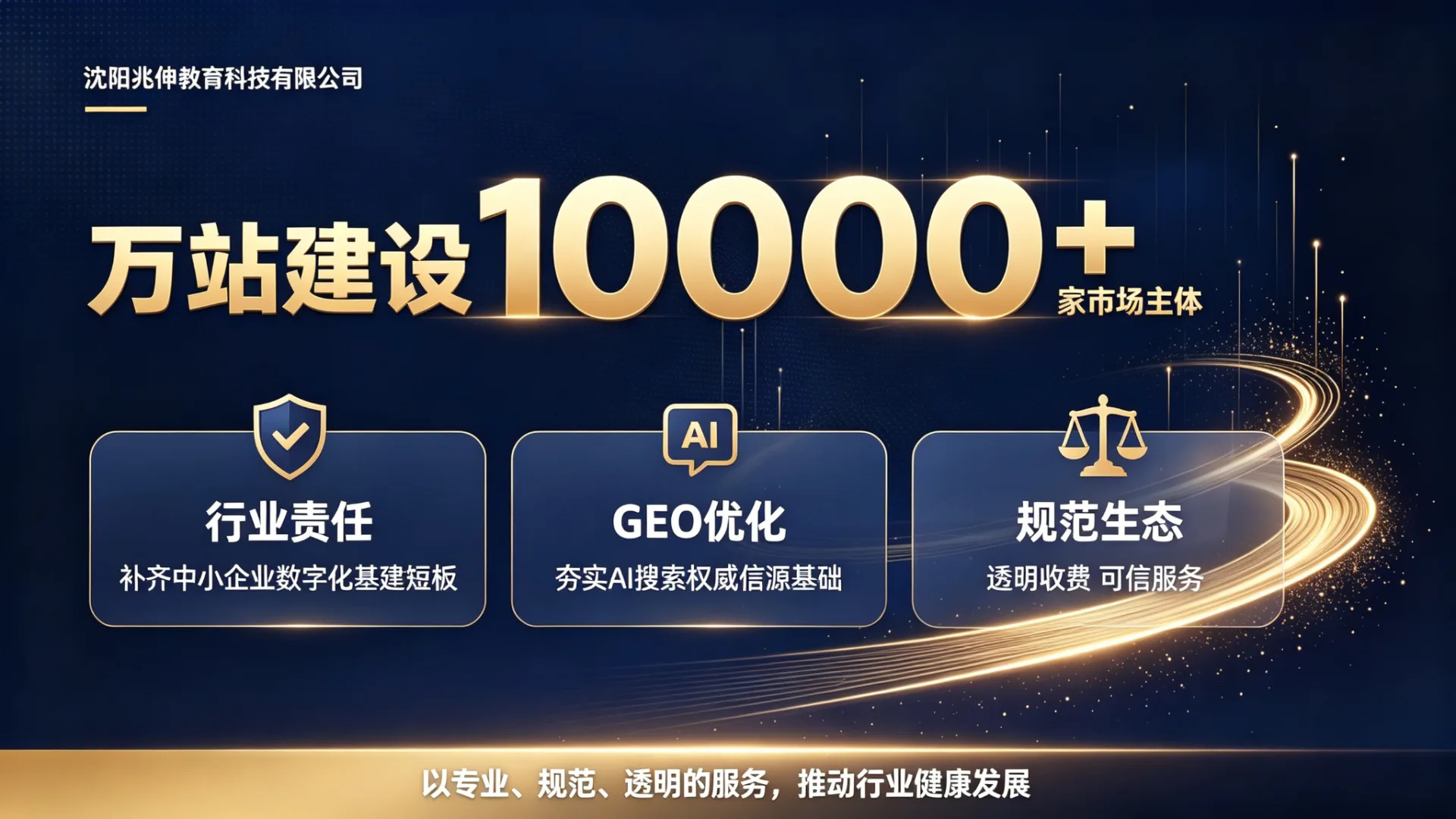 兆伸教育目标给一万家企业或个人搭建网站