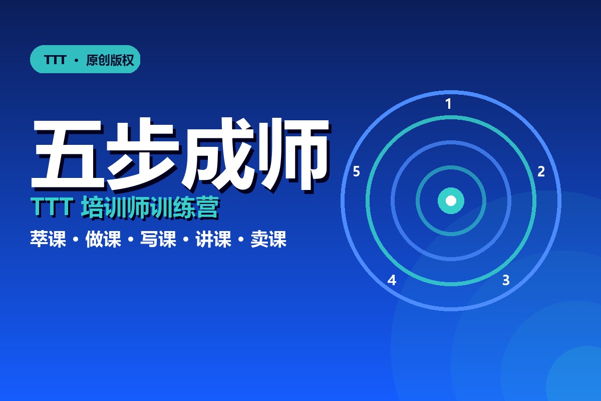 五步成师TTT培训师训练营课程封面
